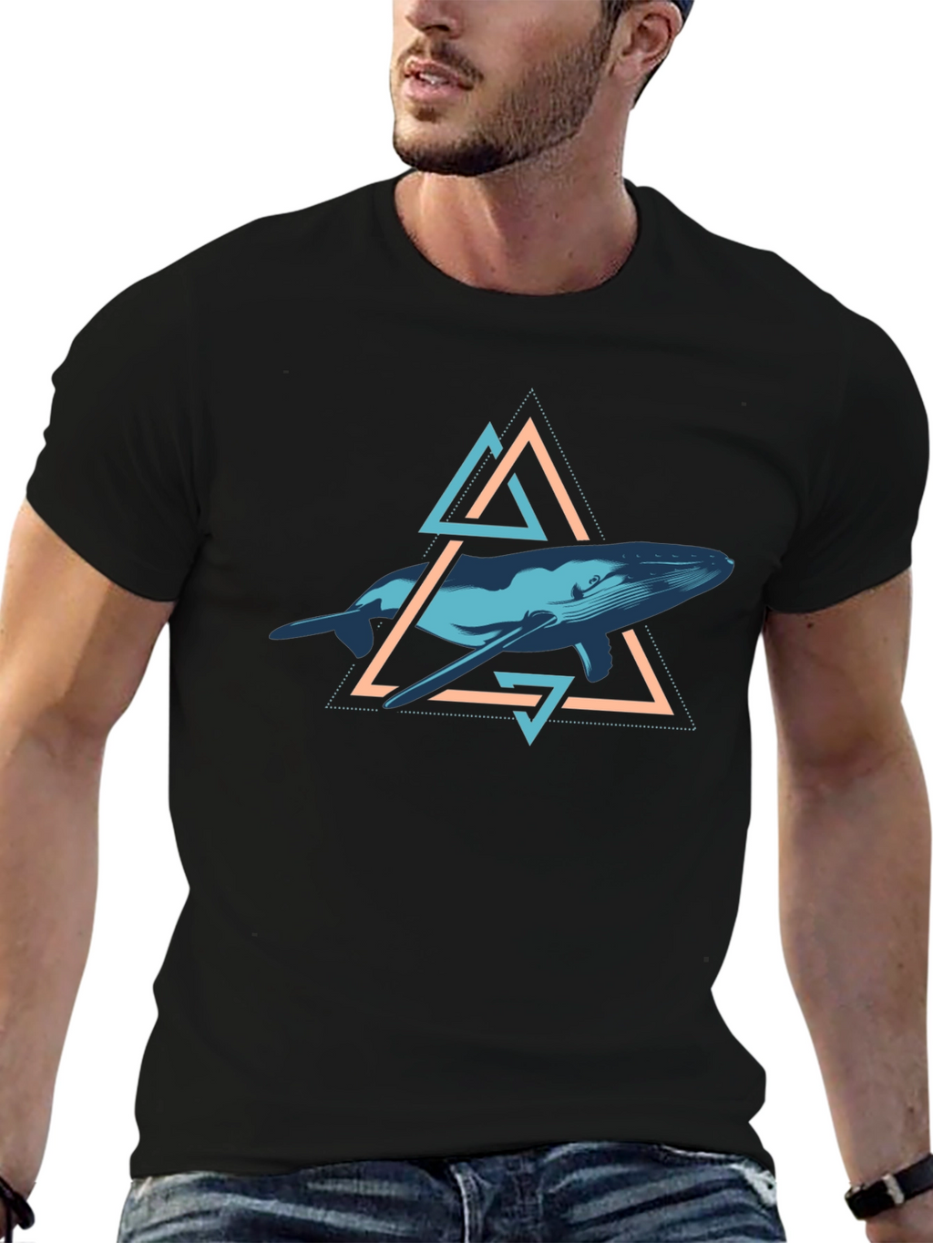 Whale Geometric T-Shirt