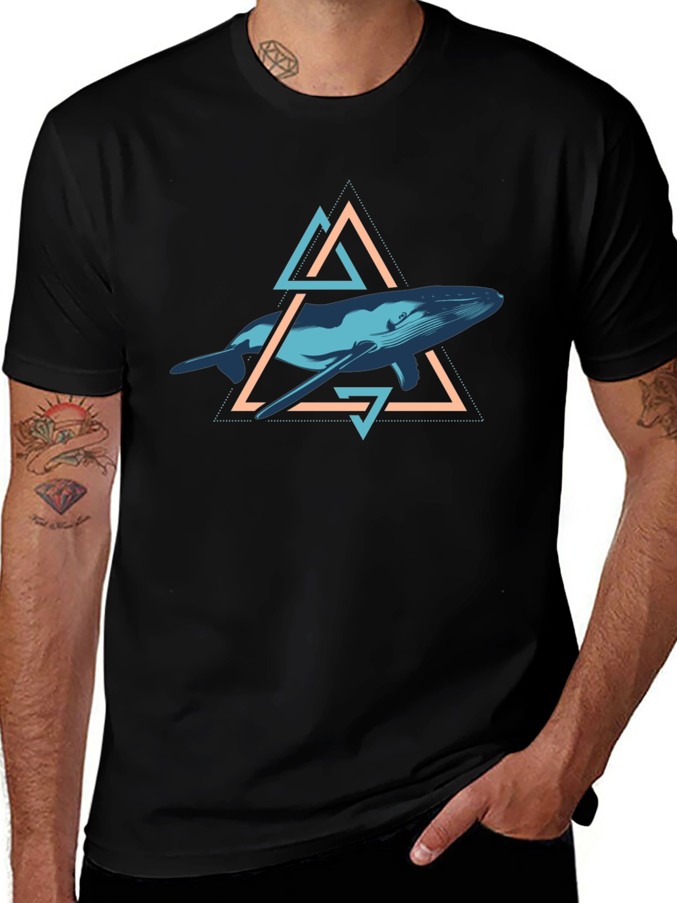 Whale Geometric T-Shirt