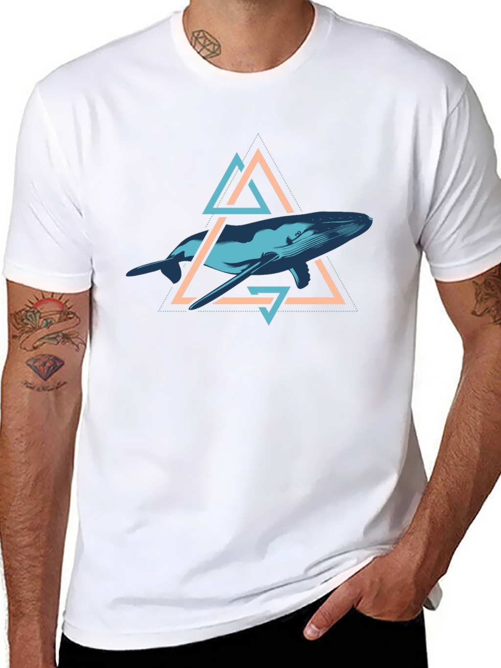 Whale Geometric T-Shirt