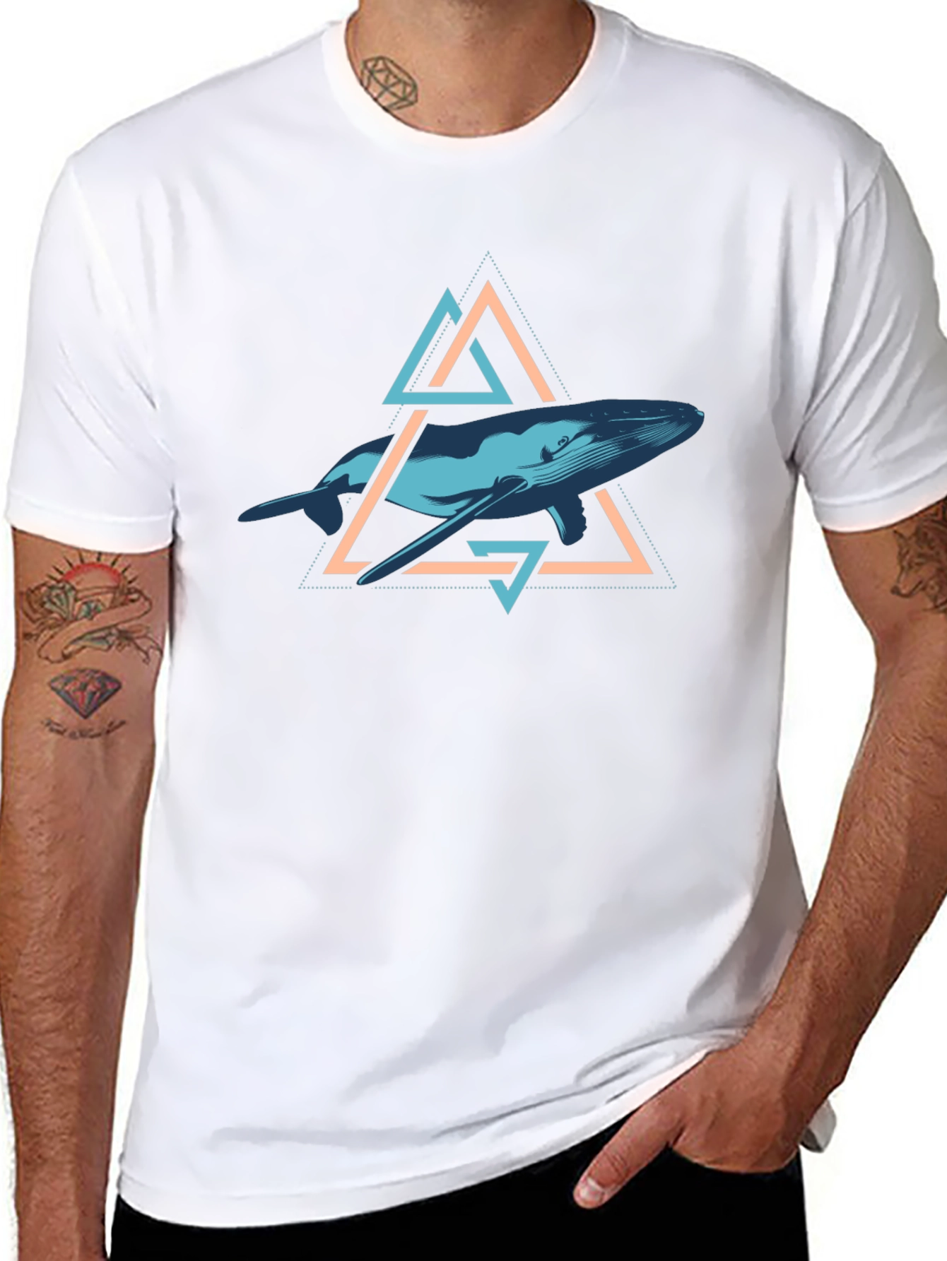 Whale Geometric T-Shirt