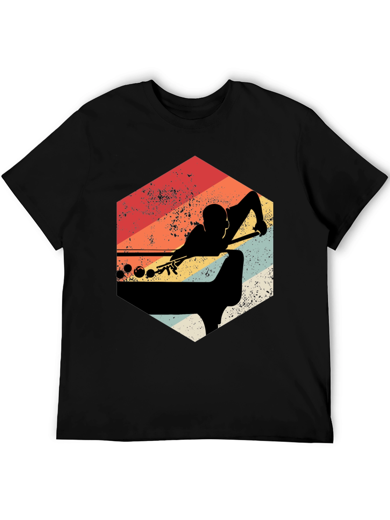 Vintage Billiards Player Graphic T-Shirt