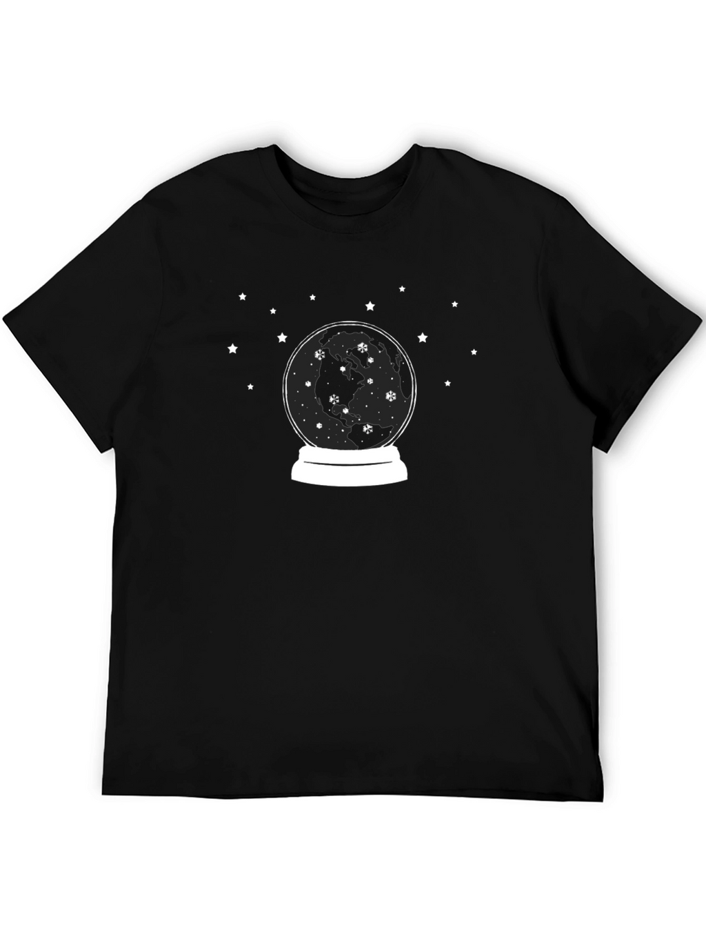 Snow Globe Graphic Tee - Stylish Black T-Shirt