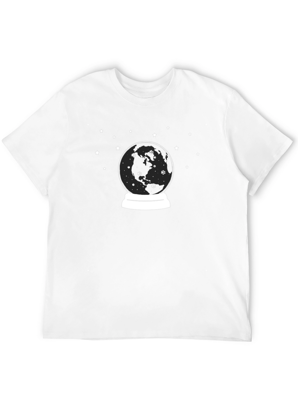 Snow Globe Graphic Tee - Stylish Black T-Shirt