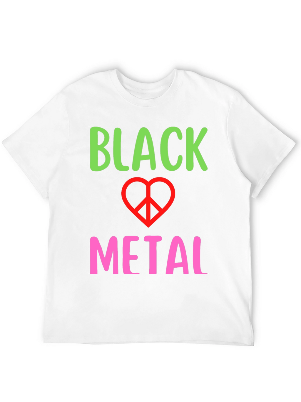 Black Metal Peace Sign Graphic Tee