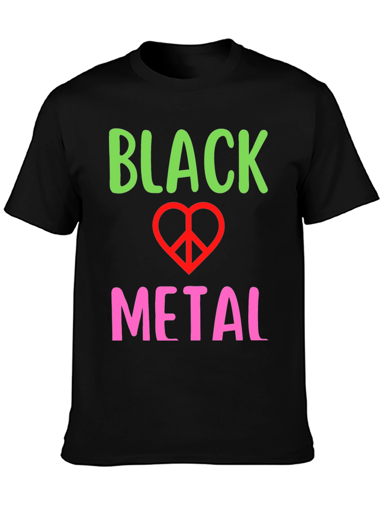 Black Metal Peace Sign Graphic Tee