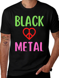 Black Metal Peace Sign Graphic Tee