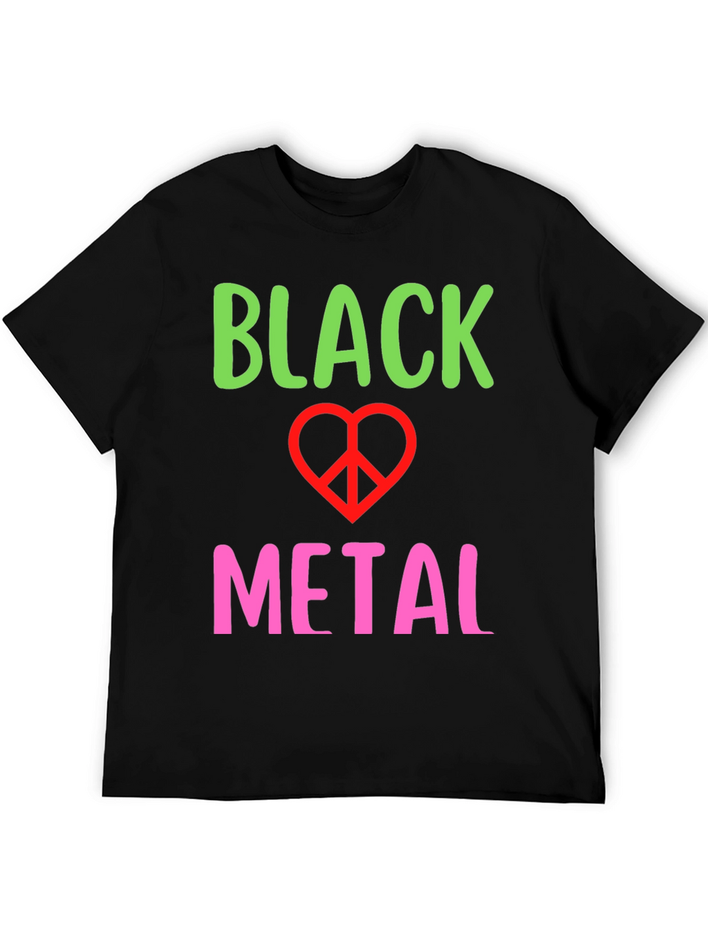 Black Metal Peace Sign Graphic Tee