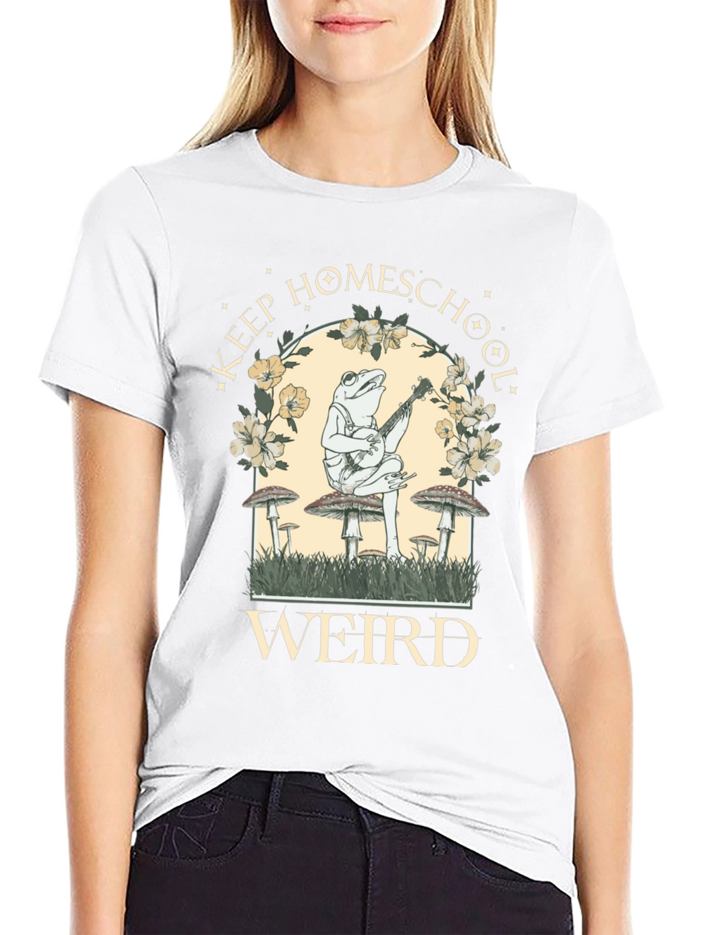 Keep Homeschool Weird Frog Graphic Tee