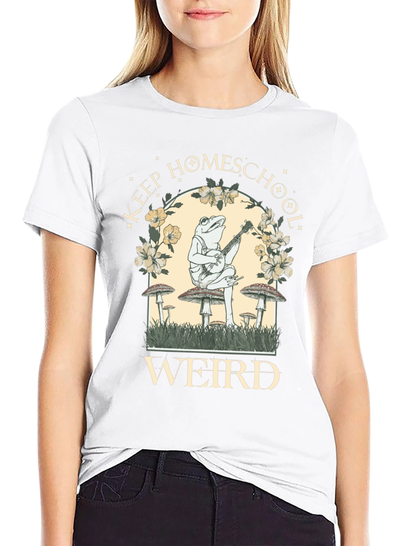 Keep Homeschool Weird Frog Graphic Tee