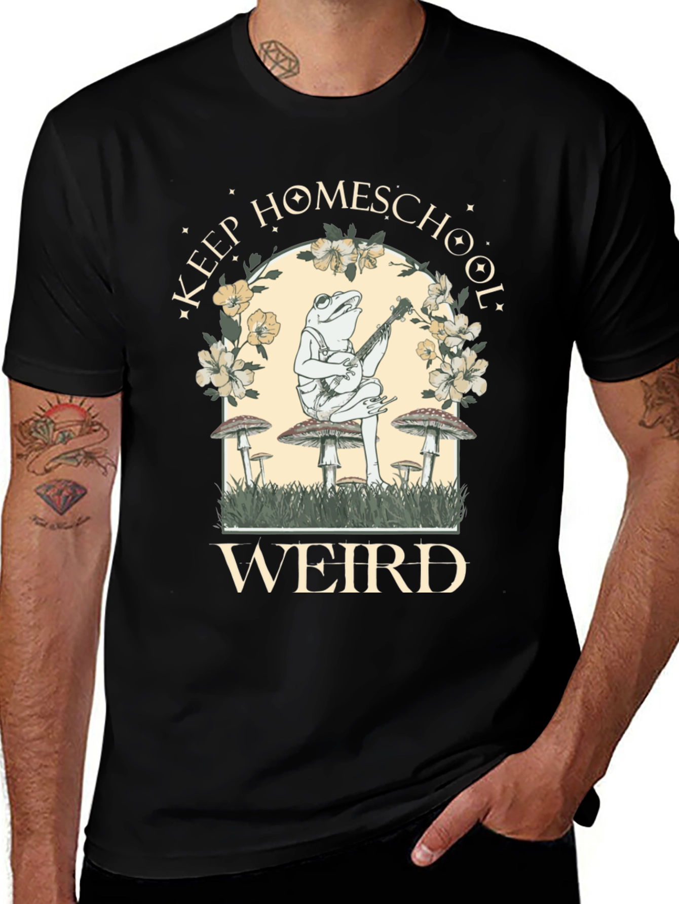 Keep Homeschool Weird Frog Graphic Tee
