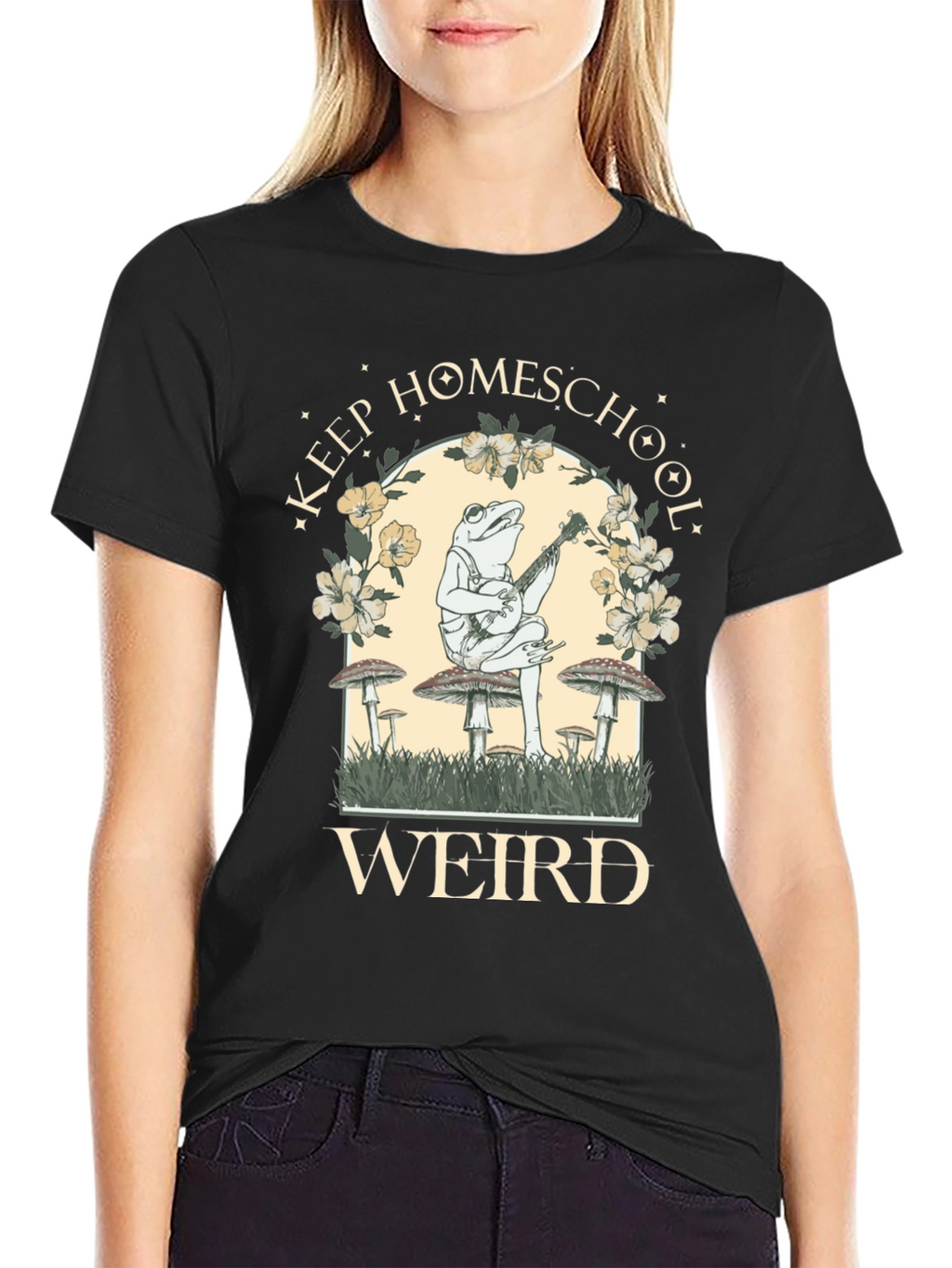 Keep Homeschool Weird Frog Graphic Tee
