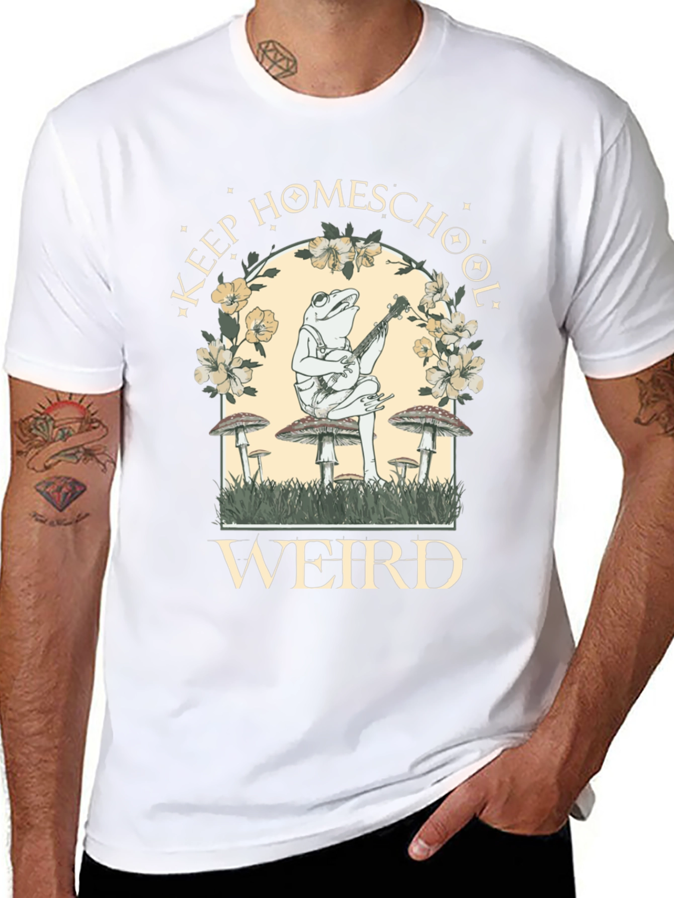 Keep Homeschool Weird Frog Graphic Tee