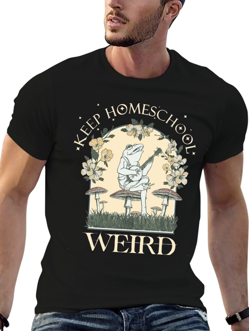 Keep Homeschool Weird Frog Graphic Tee