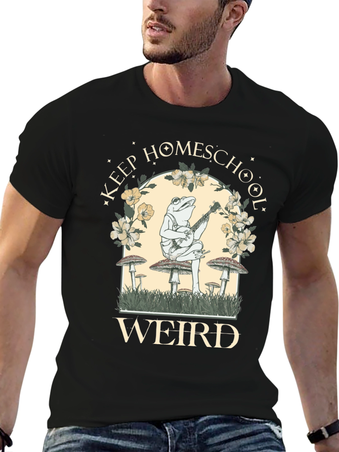 Keep Homeschool Weird Frog Graphic Tee