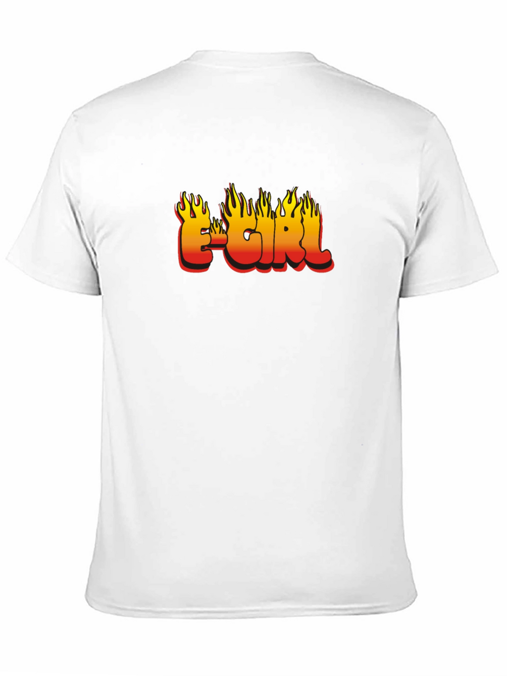E-Girl Flame Graphic Black T-Shirt