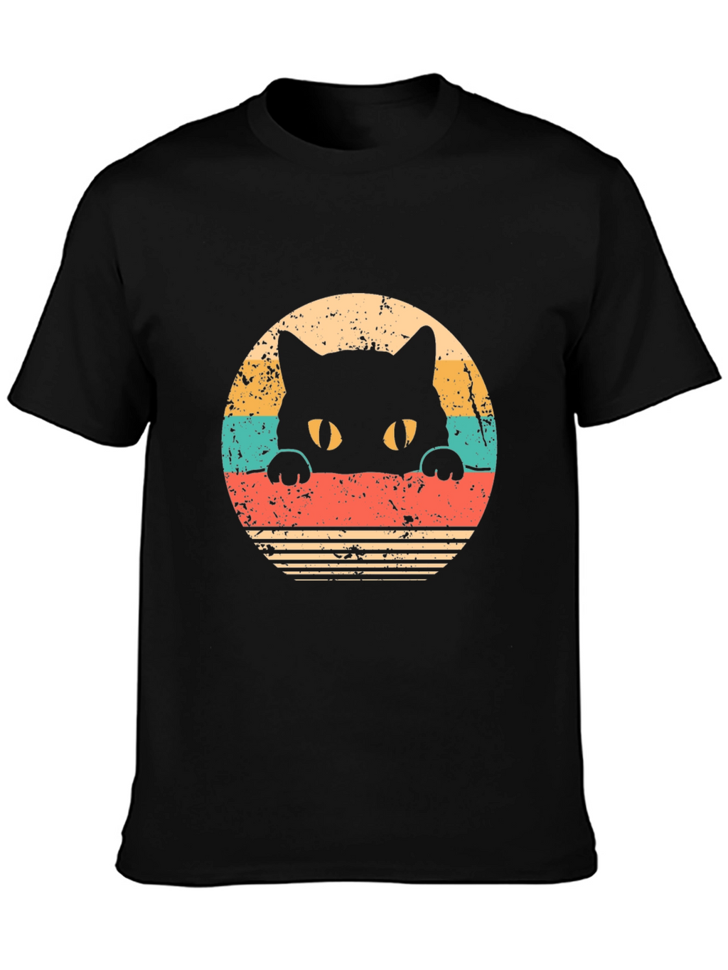Retro Cat Graphic T-Shirt