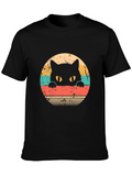 Retro Cat Graphic T-Shirt