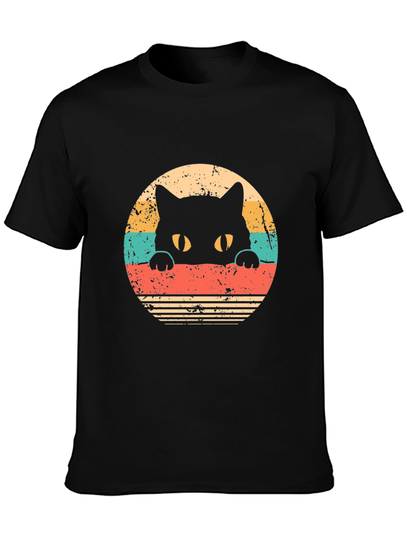 Retro Cat Graphic T-Shirt