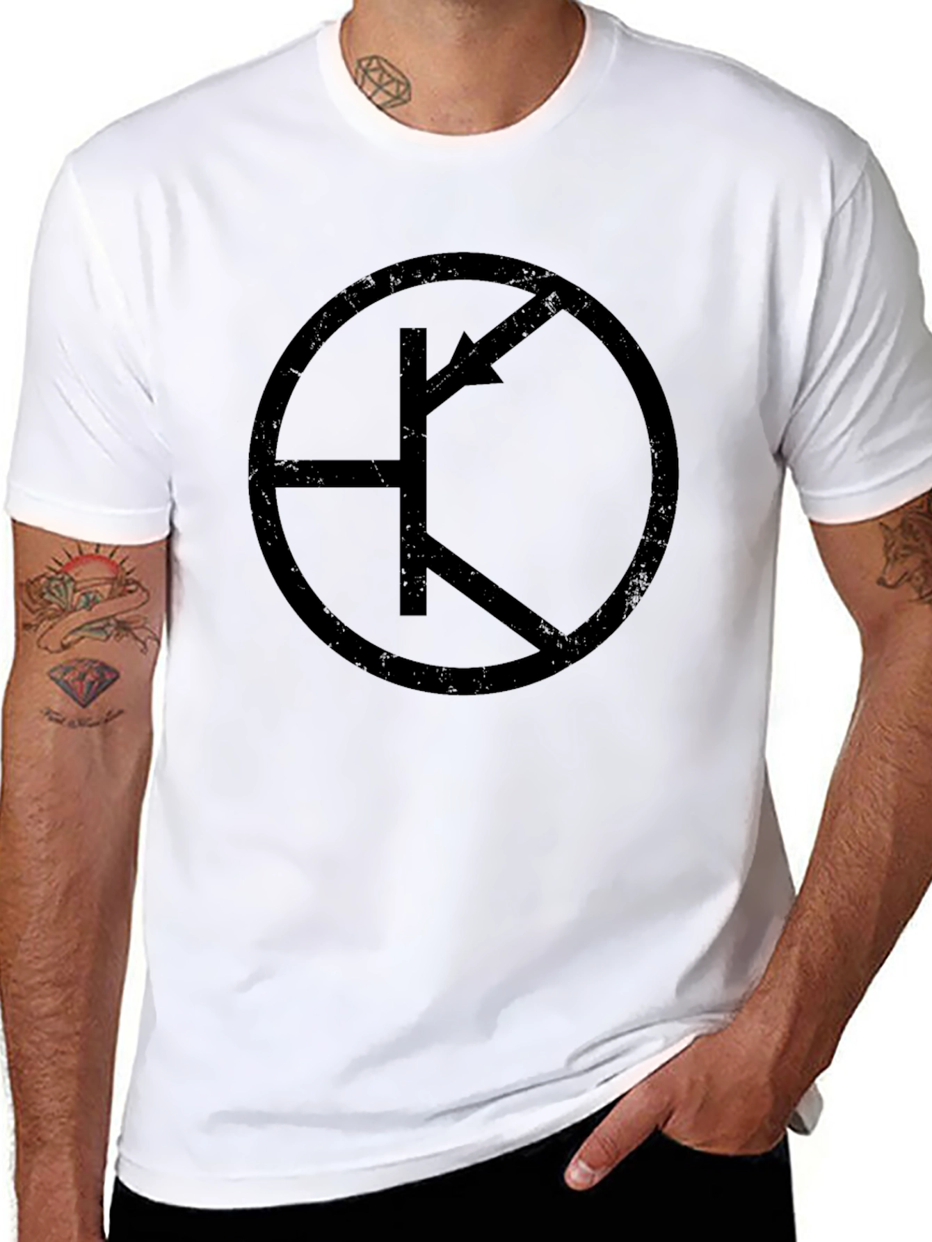 Transistor Symbol Graphic Tee - Black Cotton T-Shirt