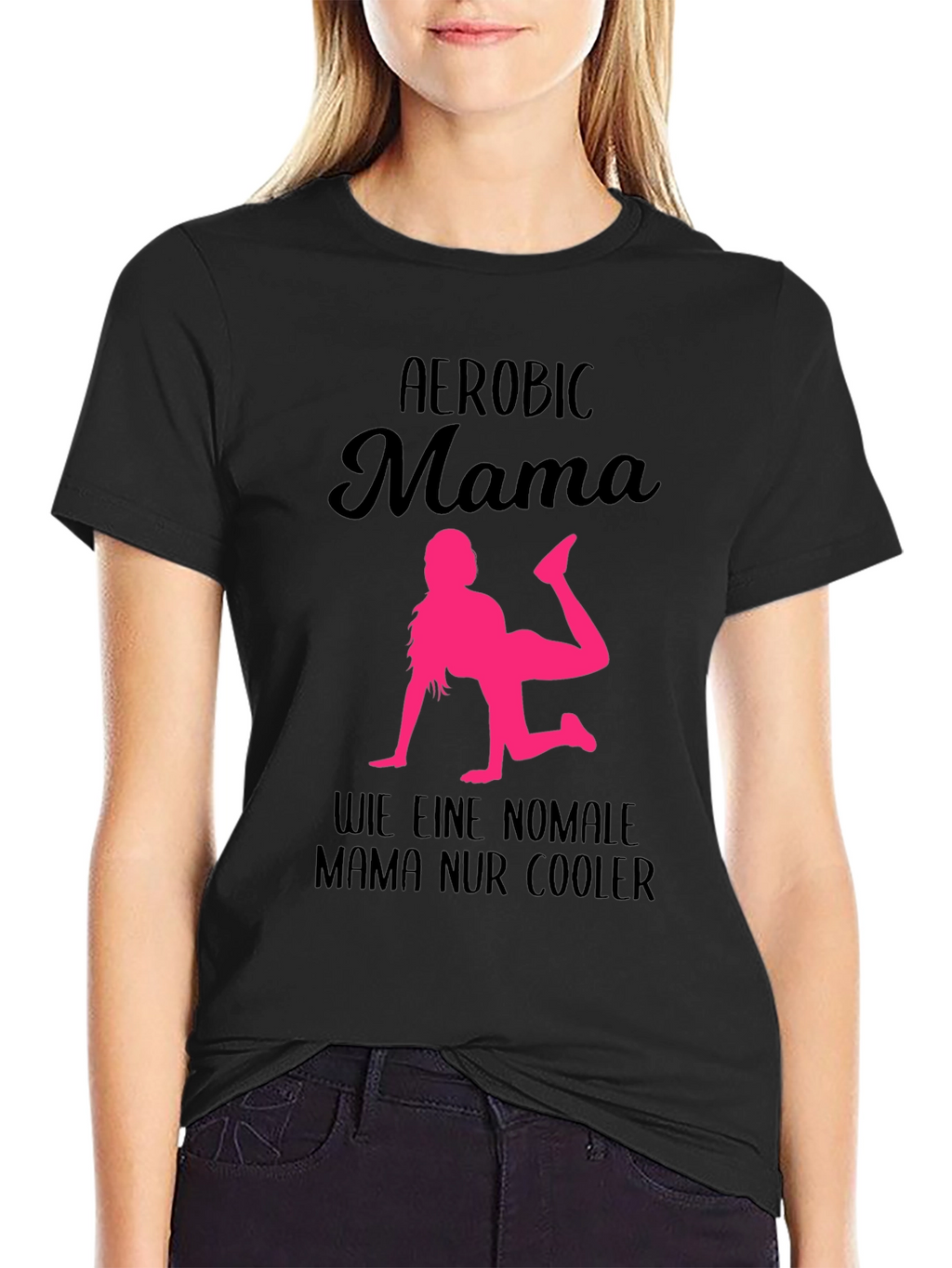 Aerobic Mama T-Shirt - Cool Mom Workout Tee