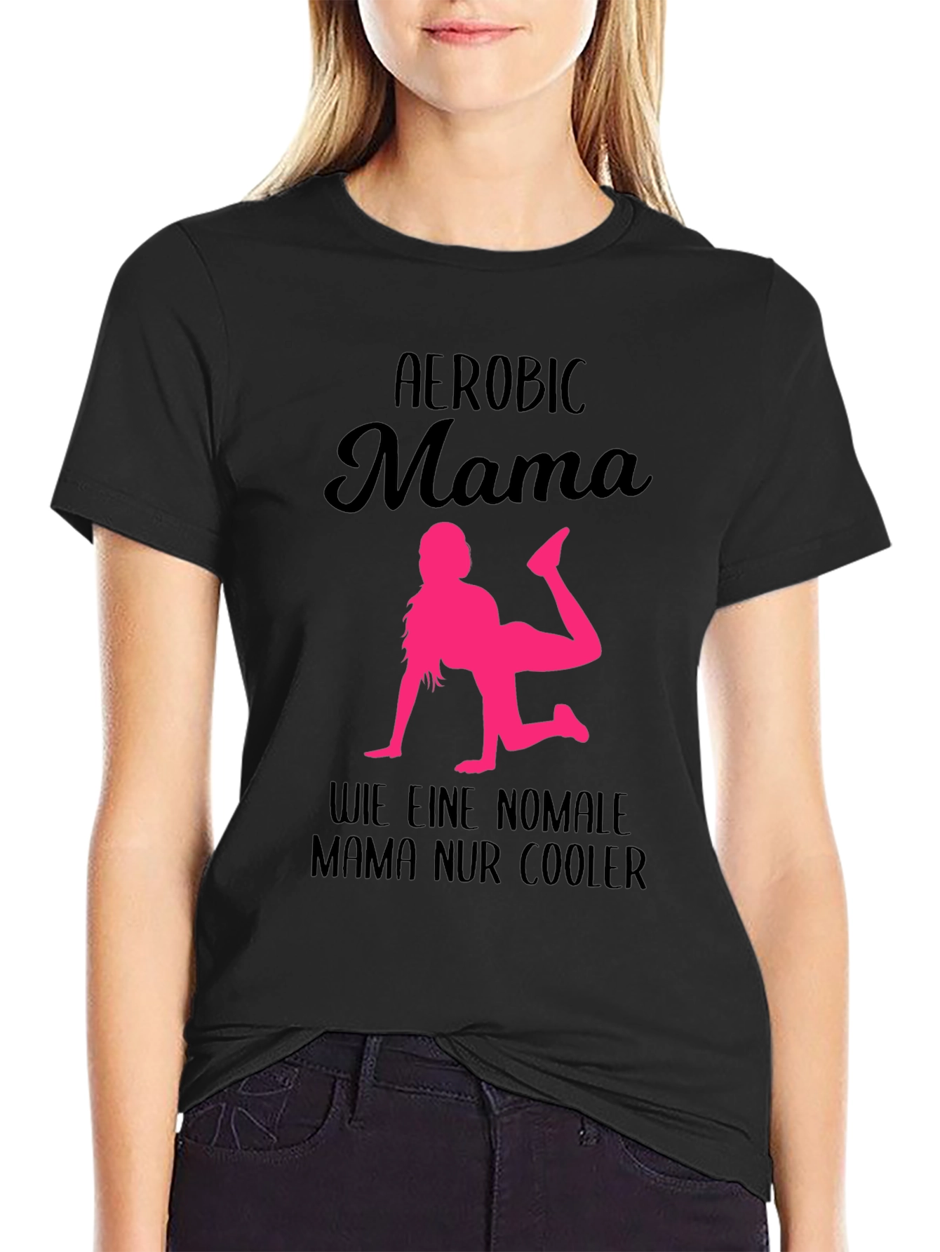 Aerobic Mama T-Shirt - Cool Mom Workout Tee