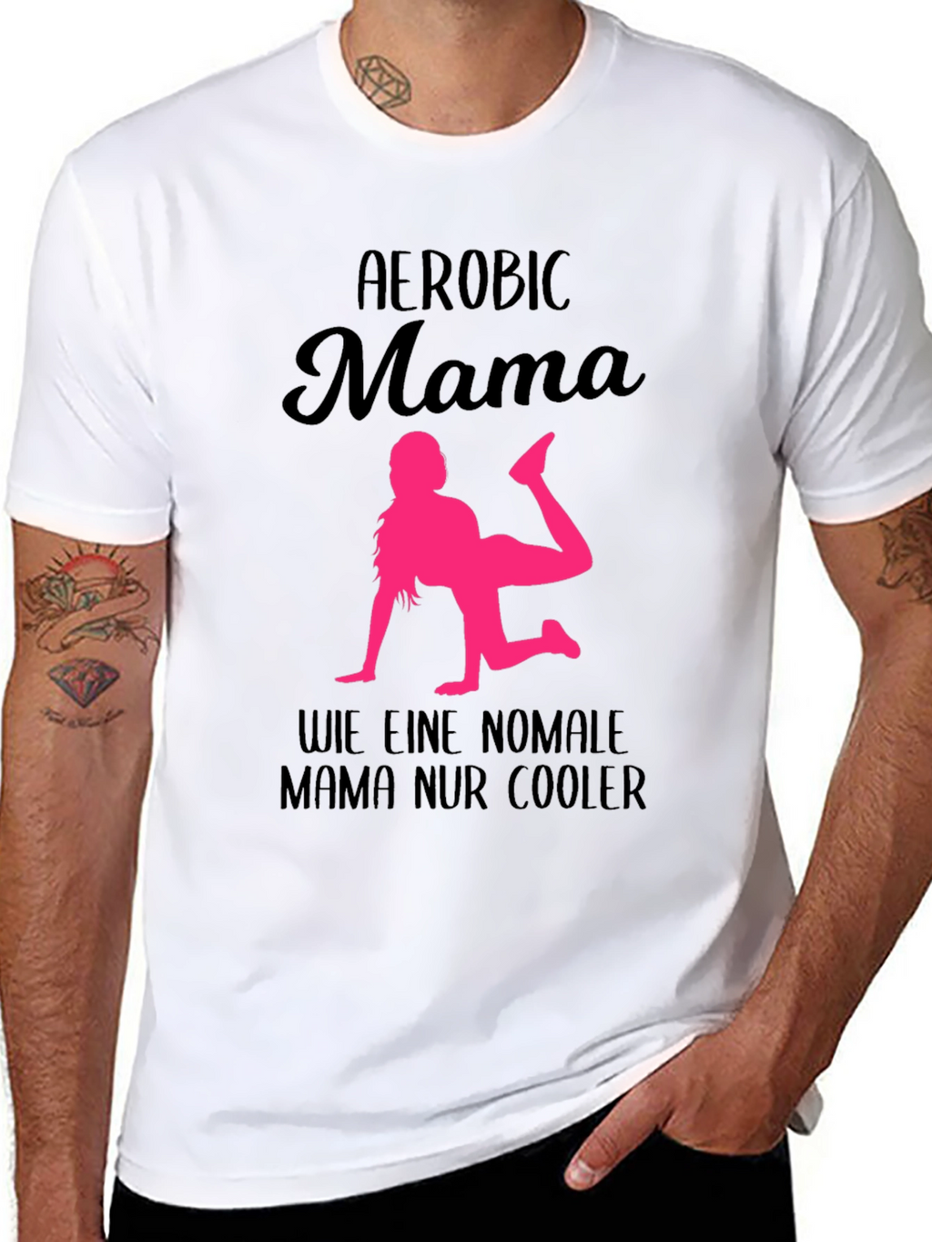 Aerobic Mama T-Shirt - Cool Mom Workout Tee