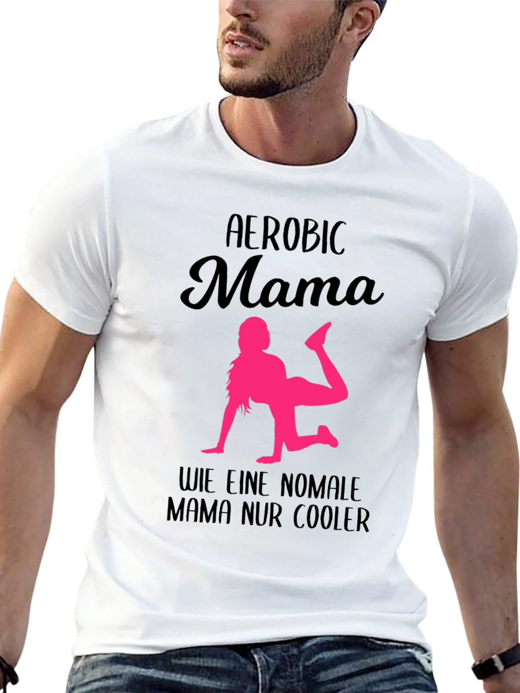 Aerobic Mama T-Shirt - Cool Mom Workout Tee