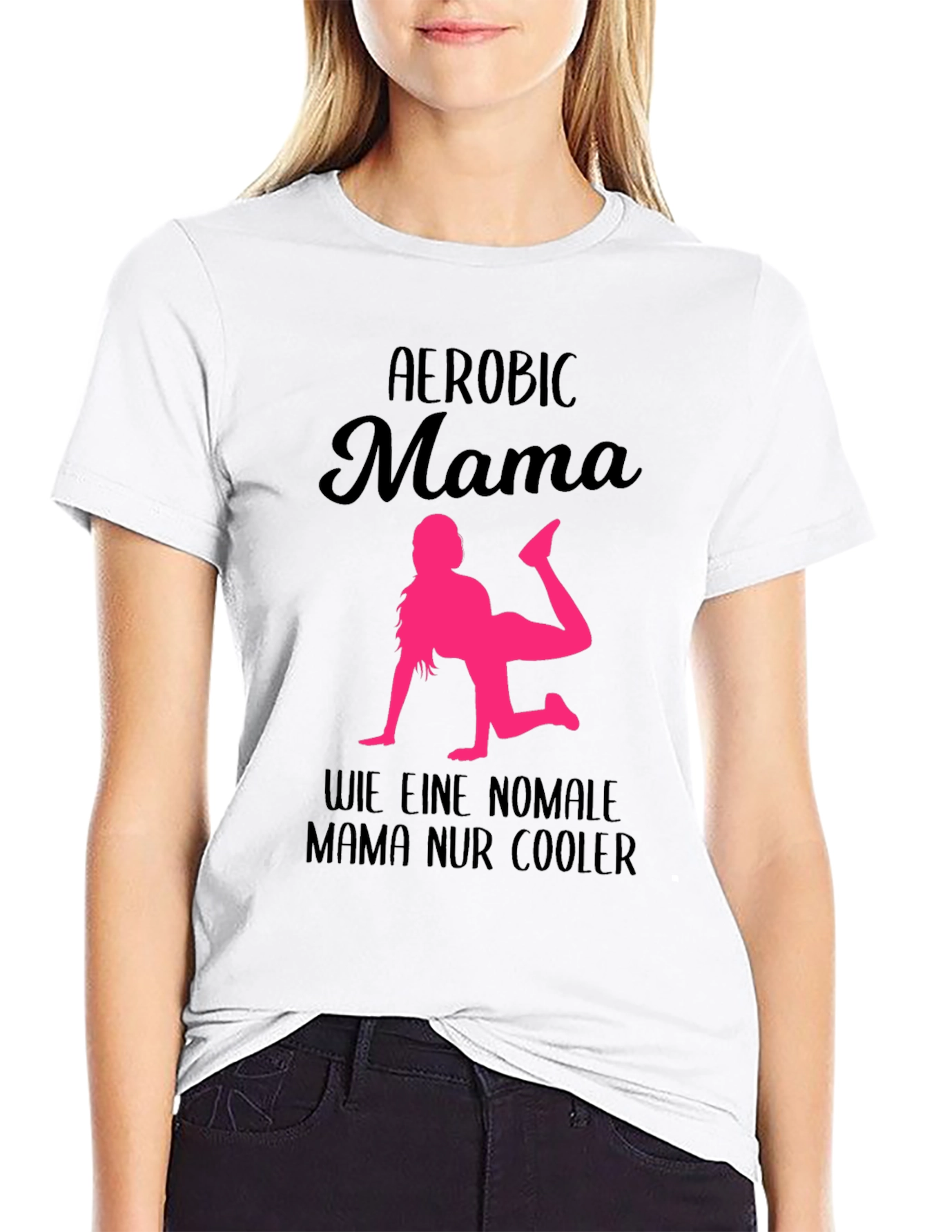 Aerobic Mama T-Shirt - Cool Mom Workout Tee