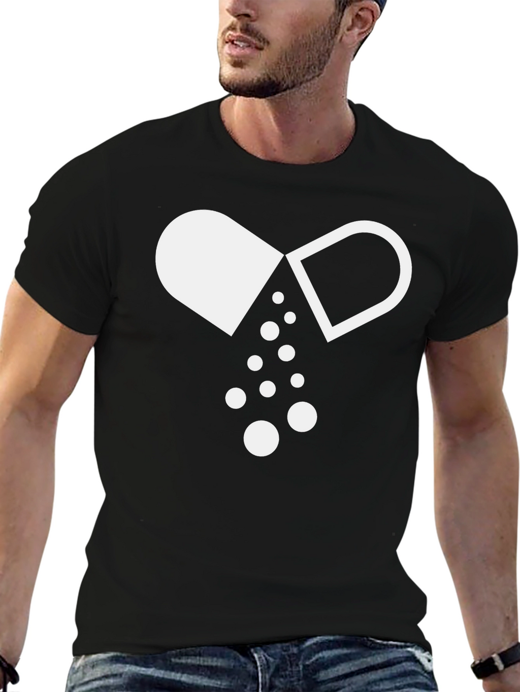 Pill Graphic Black T-Shirt