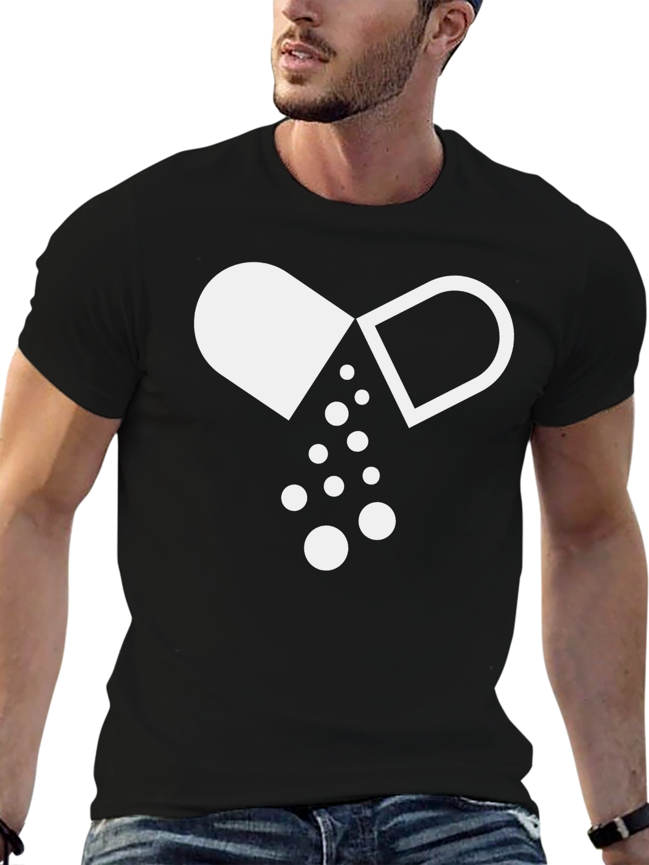 Pill Graphic Black T-Shirt
