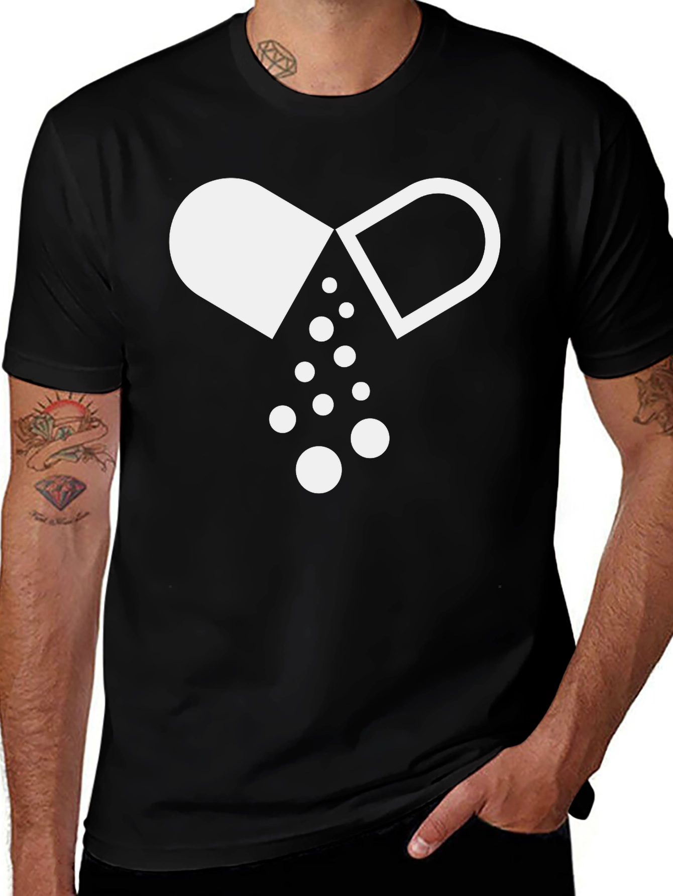 Pill Graphic Black T-Shirt