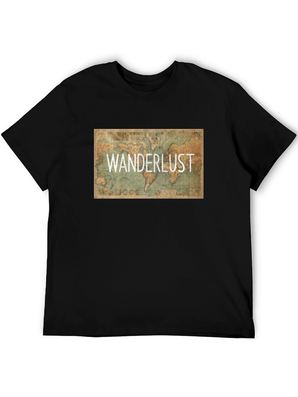 Wanderlust Map Graphic Tee - Travel Inspiration