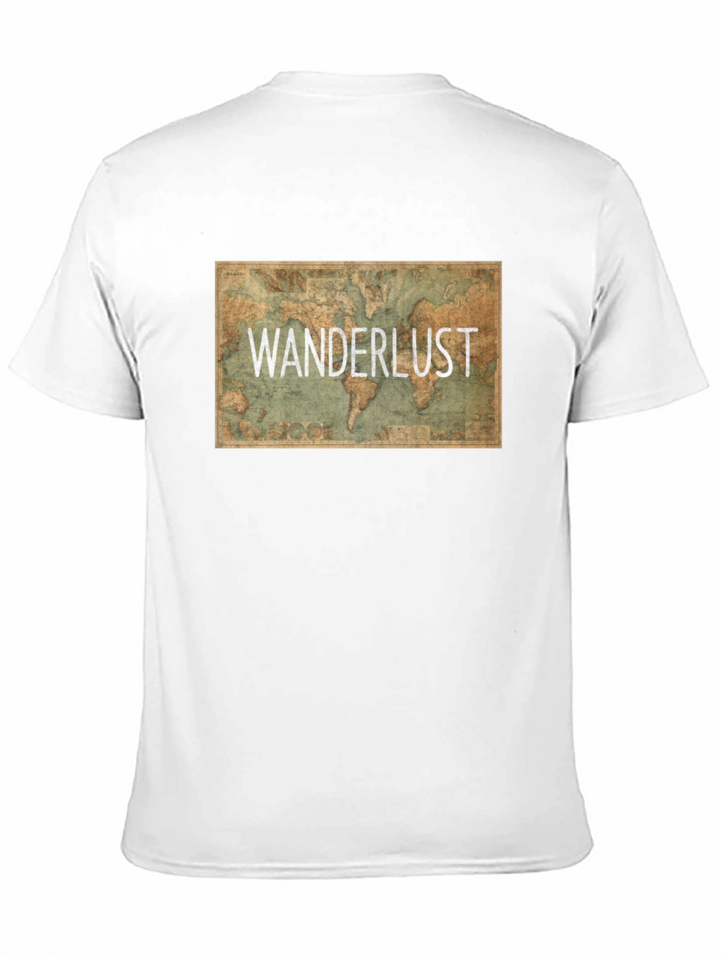 Wanderlust Map Graphic Tee - Travel Inspiration