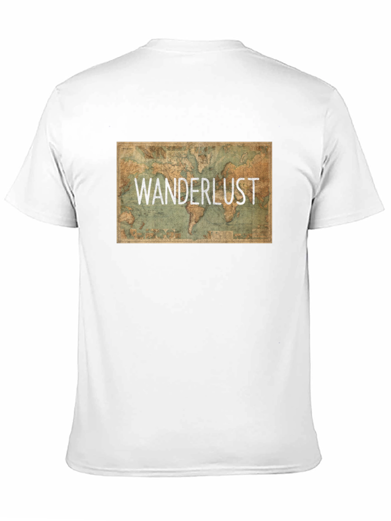 Wanderlust Map Graphic Tee - Travel Inspiration