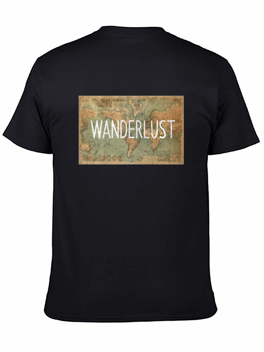 Wanderlust Map Graphic Tee - Travel Inspiration