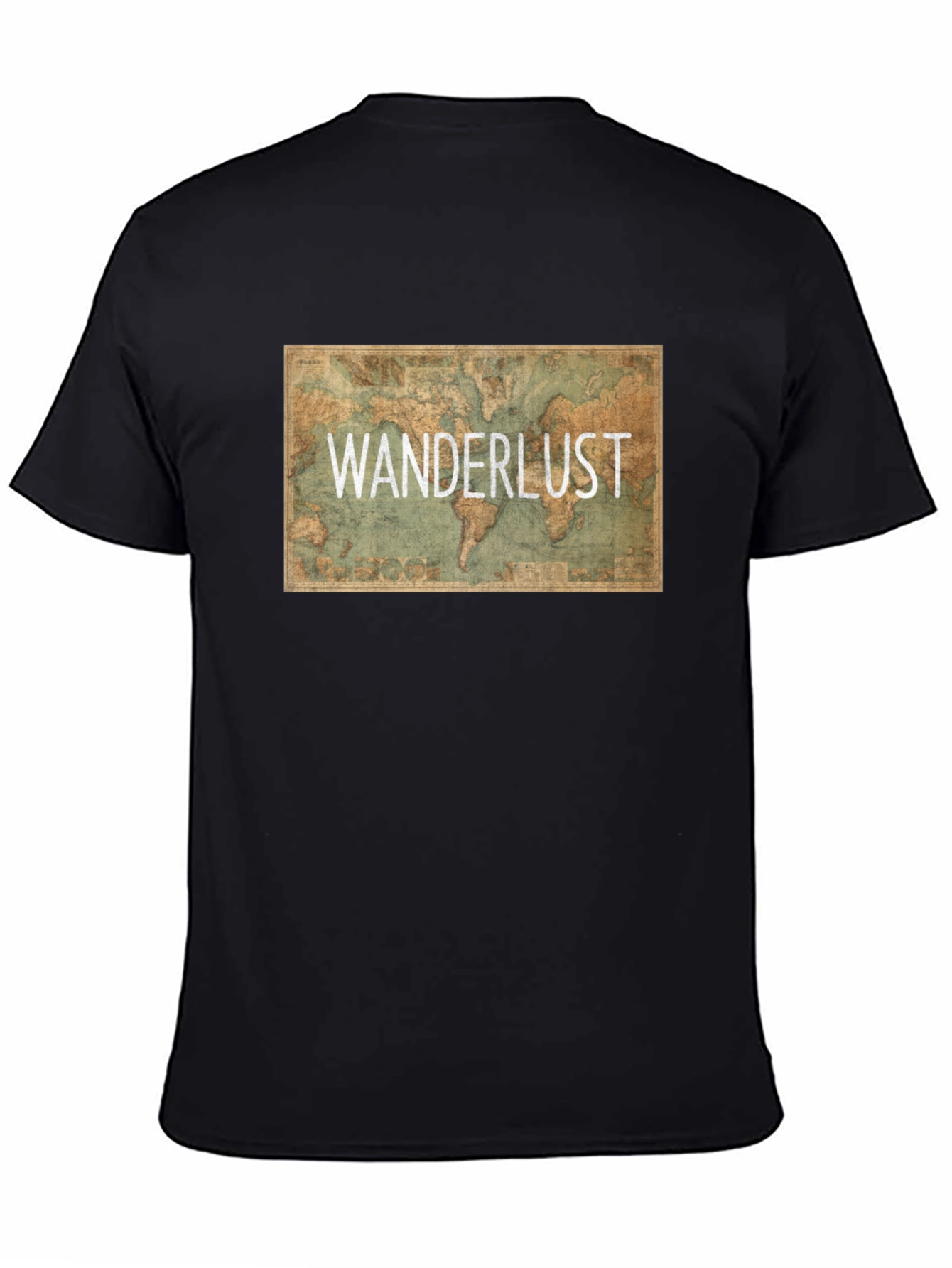 Wanderlust Map Graphic Tee - Travel Inspiration