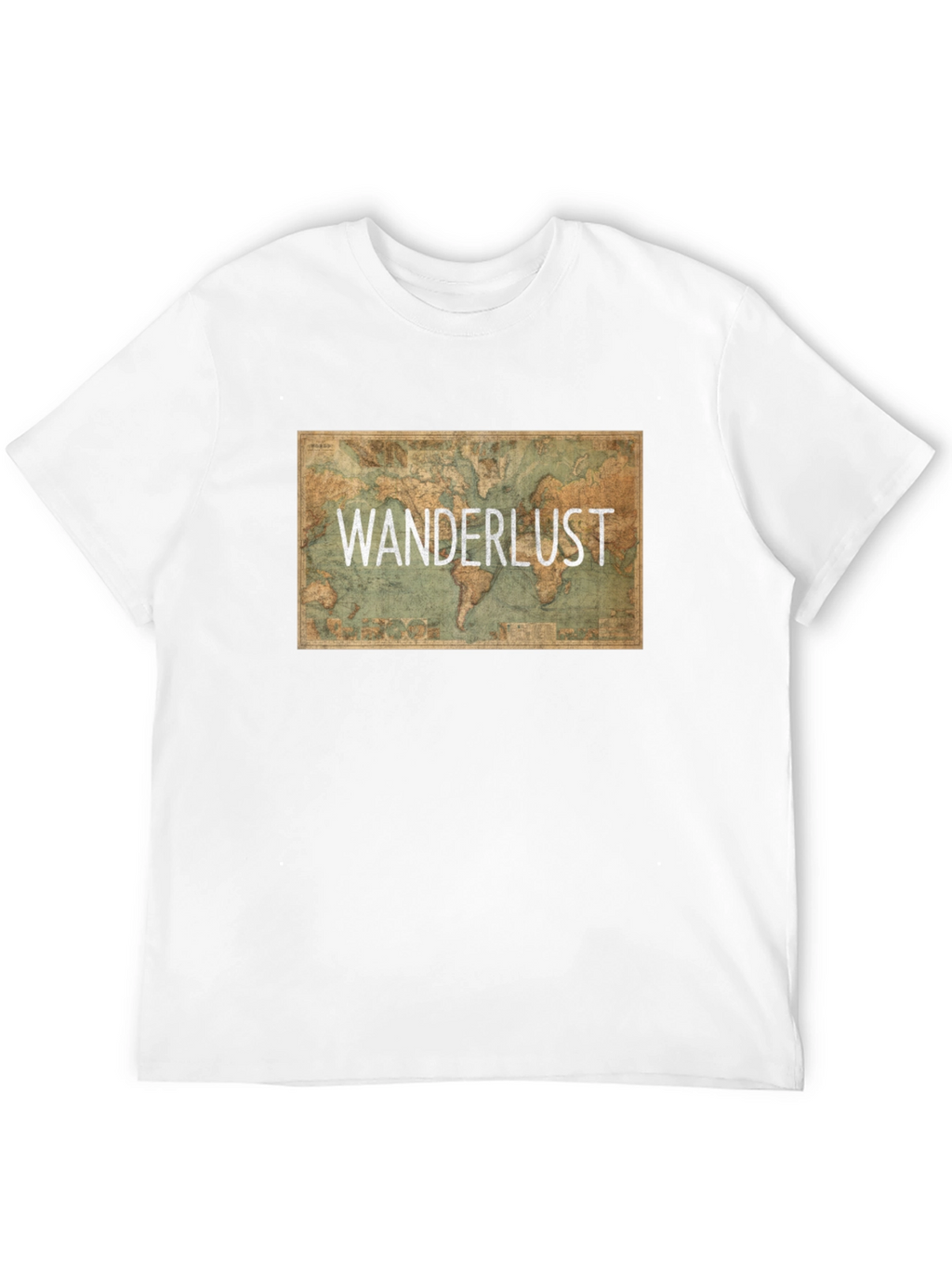 Wanderlust Map Graphic Tee - Travel Inspiration