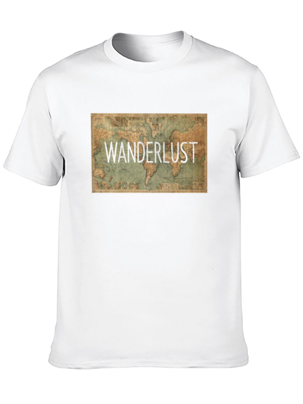 Wanderlust Map Graphic Tee - Travel Inspiration