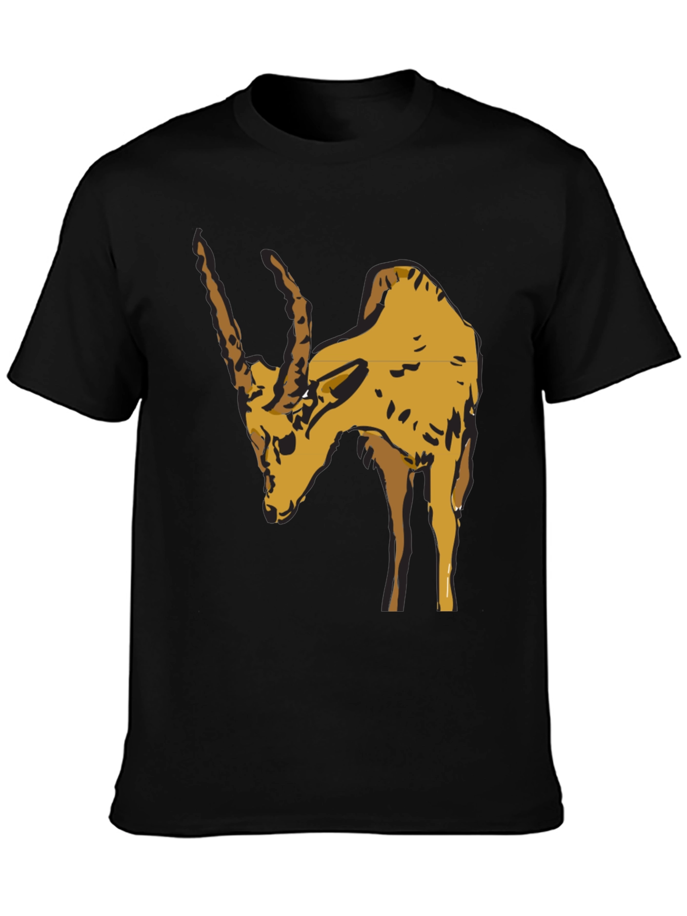 Zebu Bull Graphic Tee - Mens Black Cotton T-Shirt