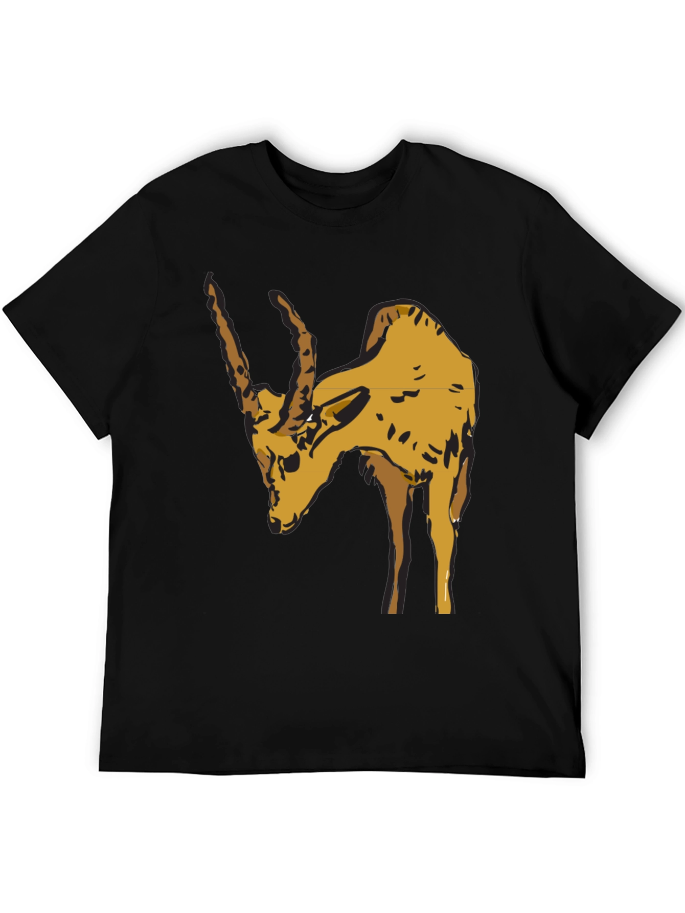 Zebu Bull Graphic Tee - Mens Black Cotton T-Shirt
