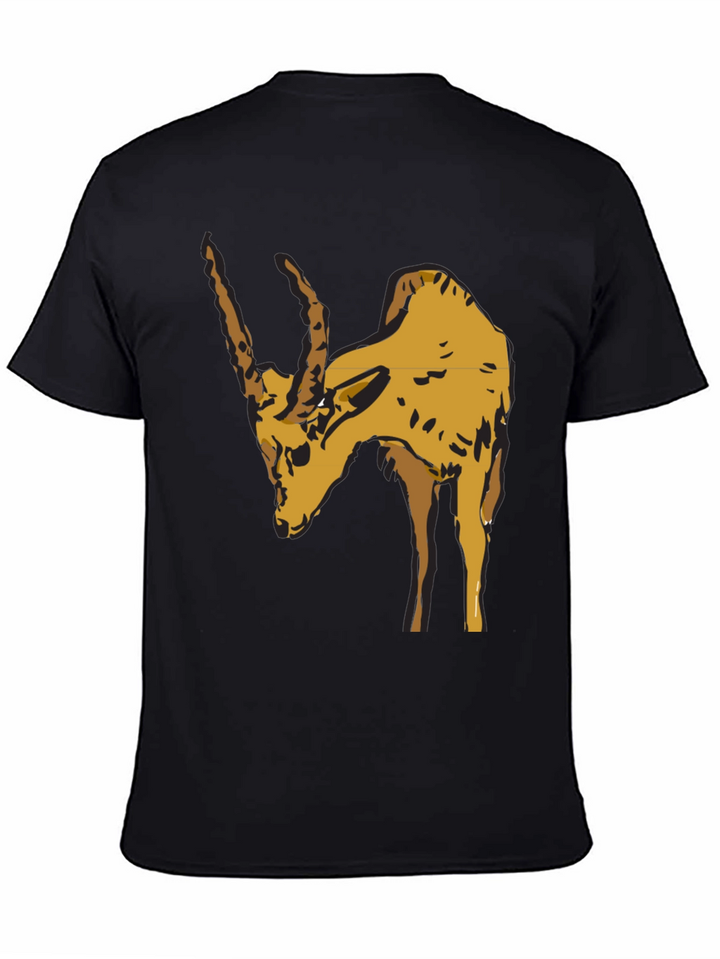 Zebu Bull Graphic Tee - Mens Black Cotton T-Shirt
