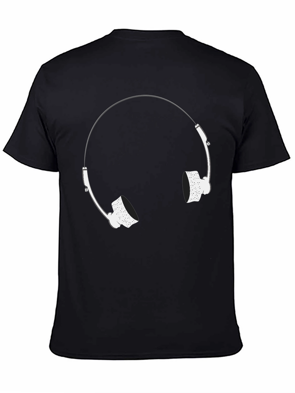 Cool Black T-Shirt with Headphone Graphic
