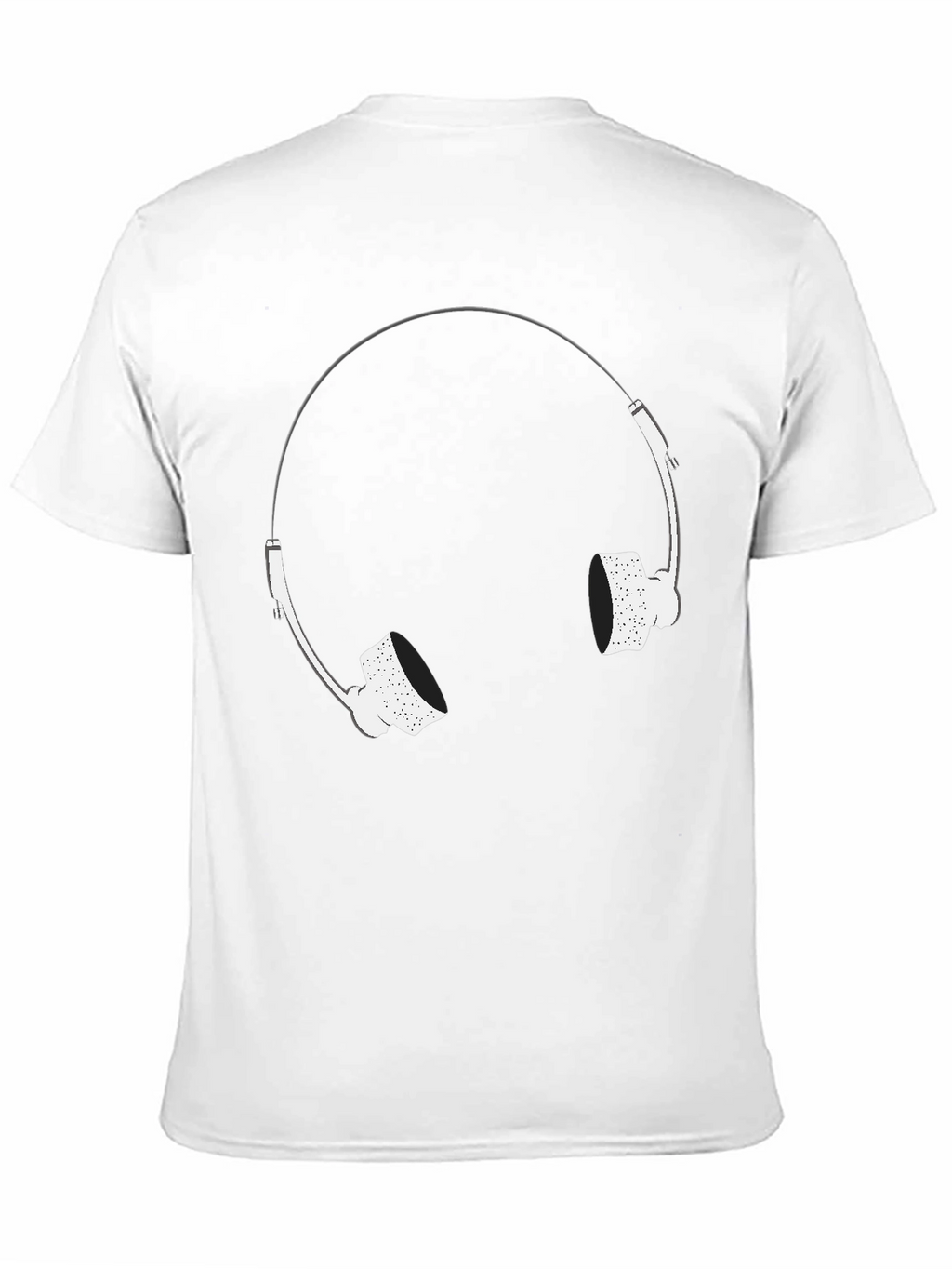 Cool Black T-Shirt with Headphone Graphic