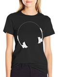 Cool Black T-Shirt with Headphone Graphic