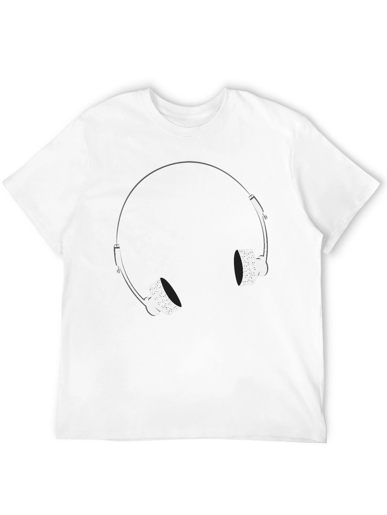 Cool Black T-Shirt with Headphone Graphic