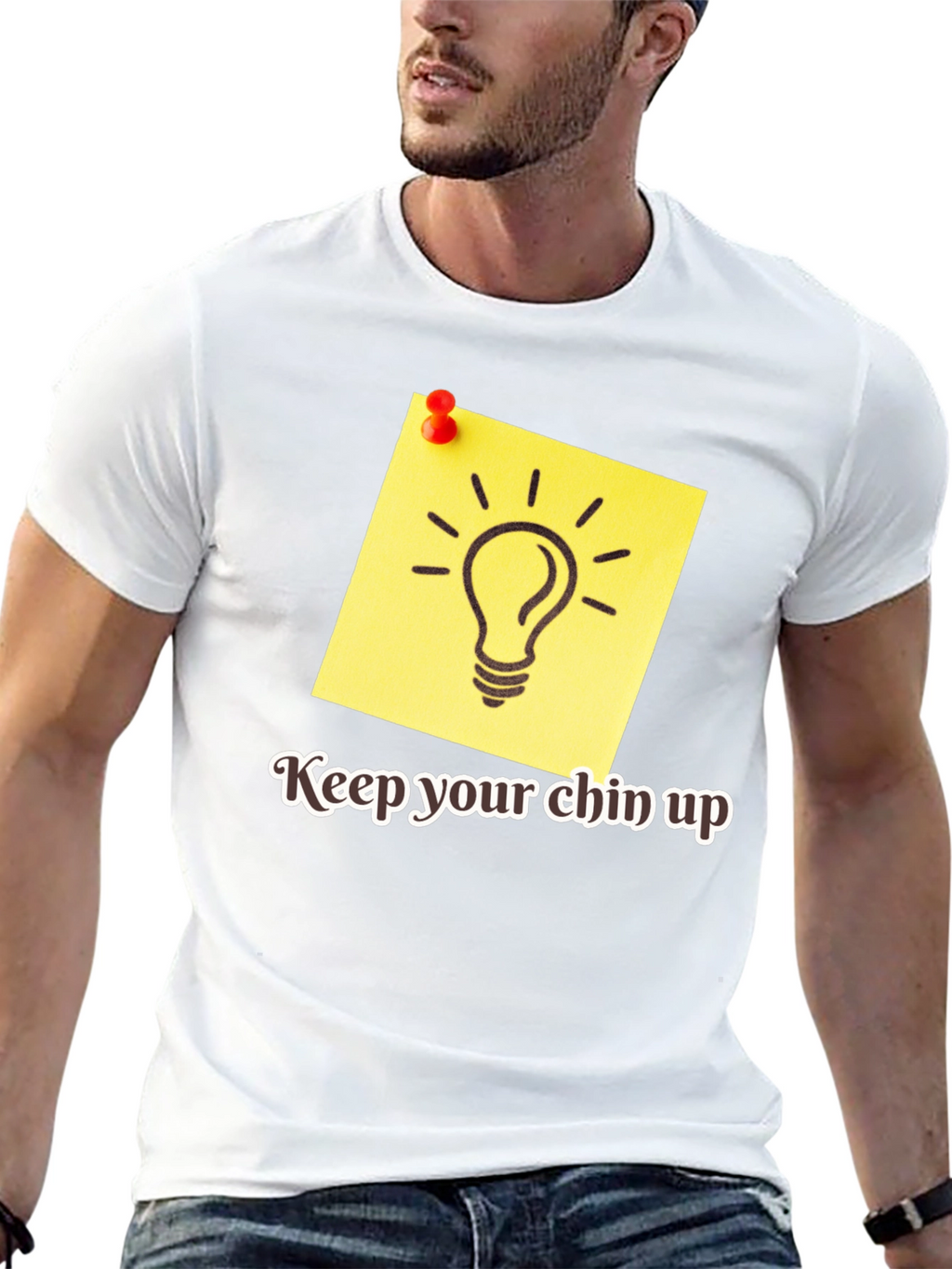 Motivational Keep Your Chin Up Graphic Tee