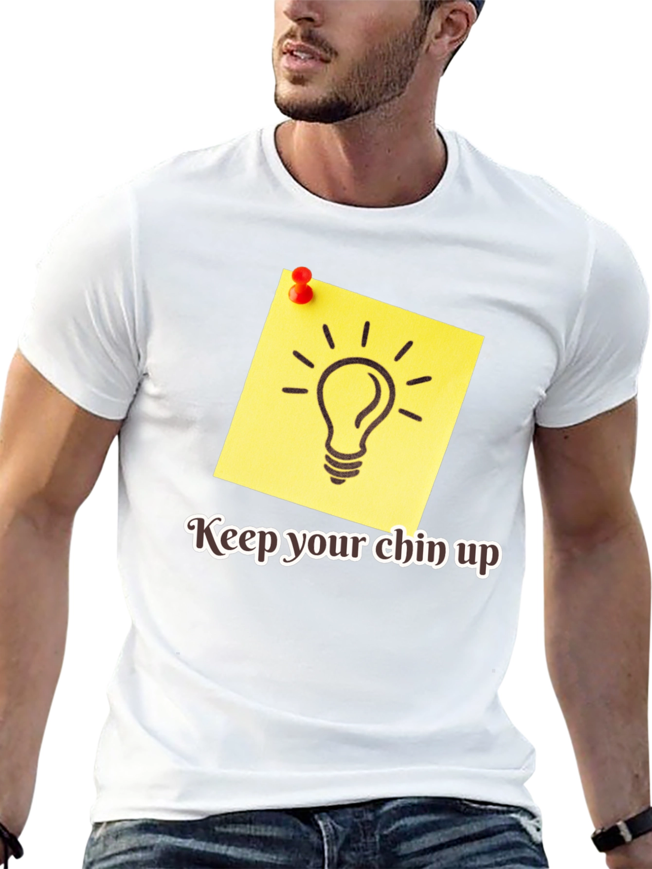 Motivational Keep Your Chin Up Graphic Tee
