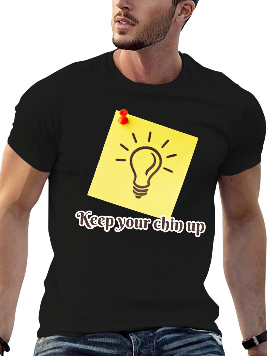 Motivational Keep Your Chin Up Graphic Tee