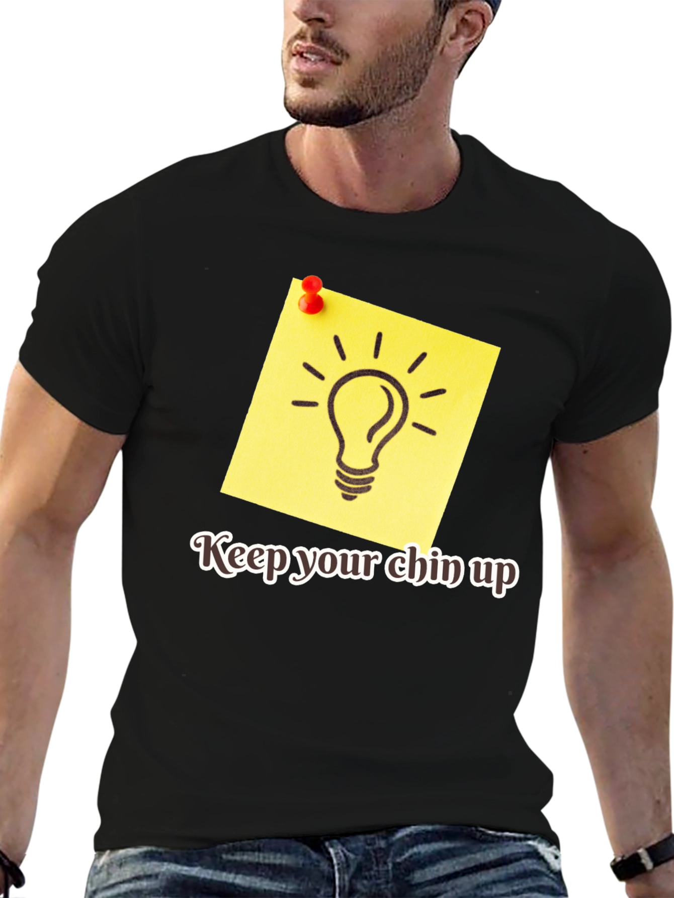Motivational Keep Your Chin Up Graphic Tee