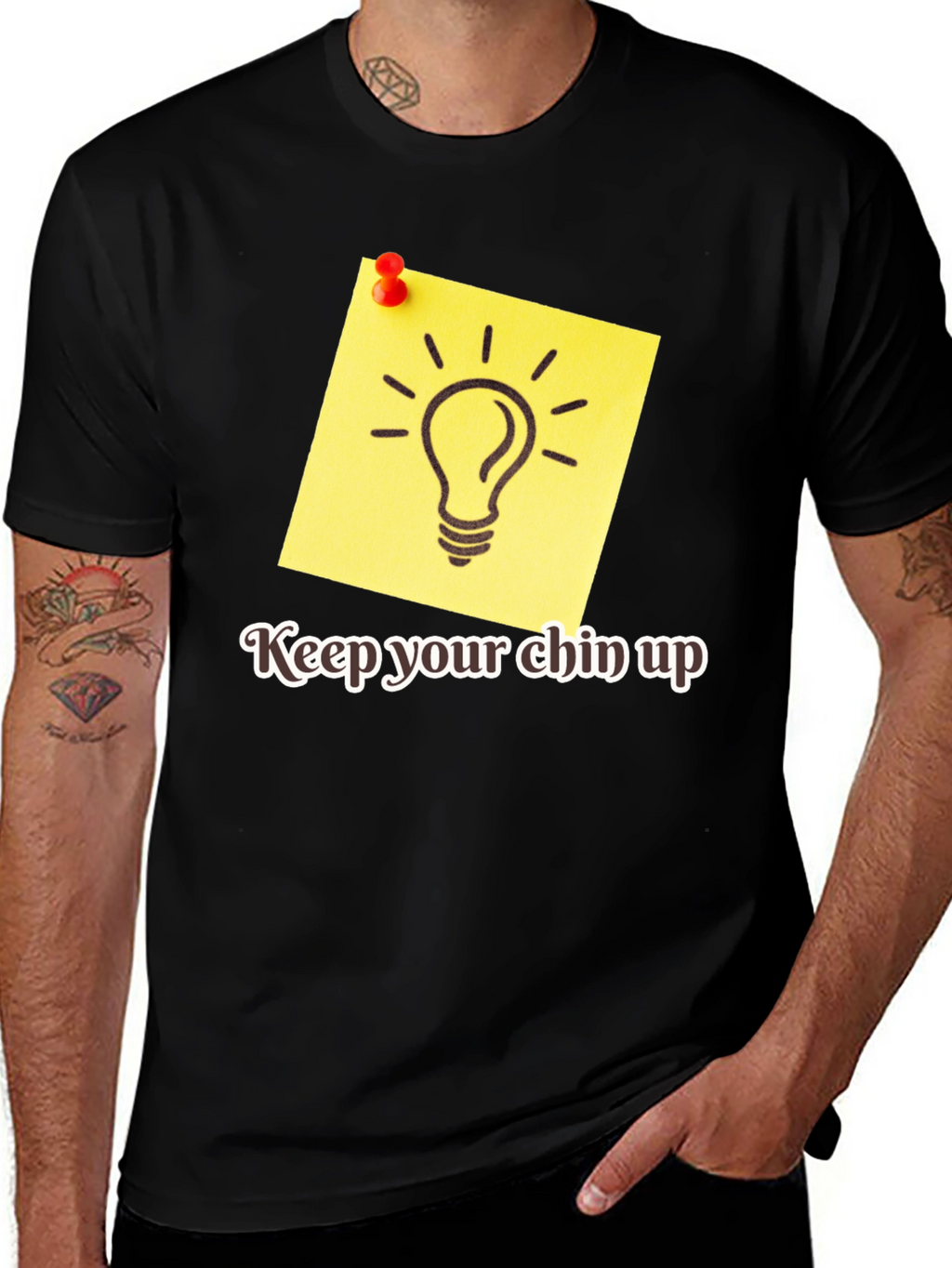 Motivational Keep Your Chin Up Graphic Tee